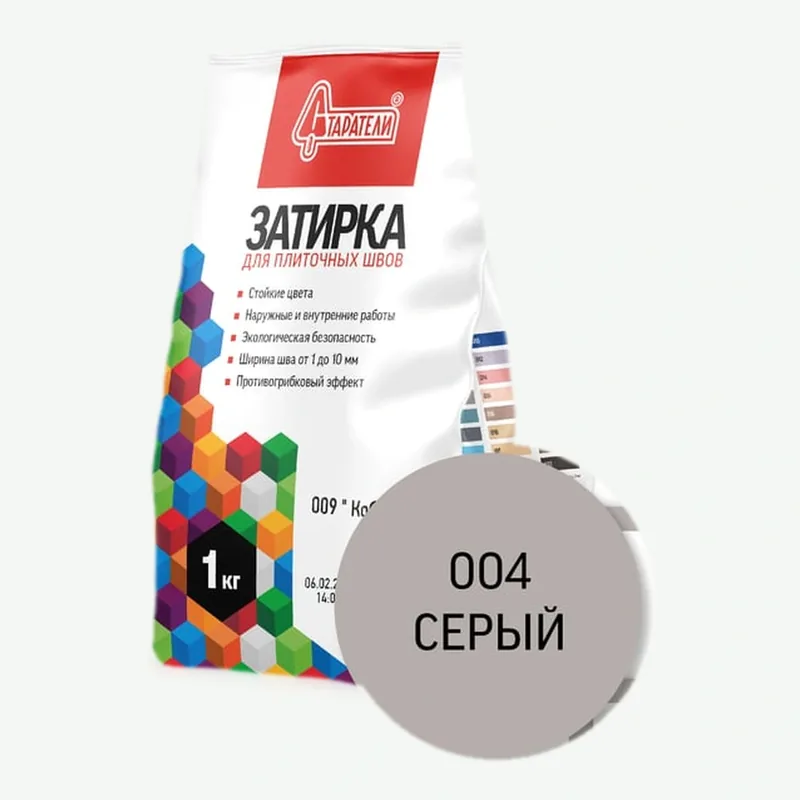 Затирка для плиточных швов 004 серый 1кг